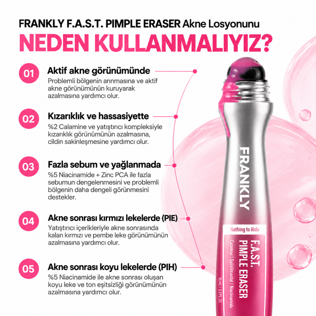 F.A.S.T. Pimple Eraser Roll-On - Kurutucu Akne ve Sivilce Bakım Losyonu 15 ml