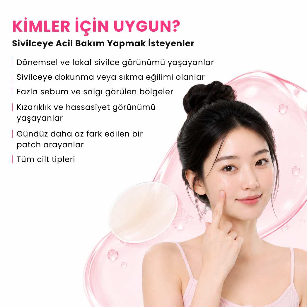 Pimple Patch Hidrokolloid Akne ve Sivilce Bakım Bandı 36 Parça